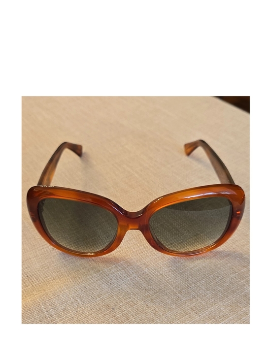 Gucci Accessories - Gucci Amber Brown Oversized Oval Sunglasses